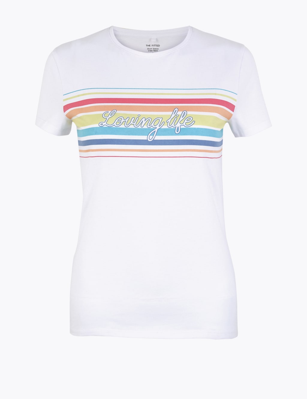 Cotton Loving Life Slogan Fitted T-Shirt 2 of 4