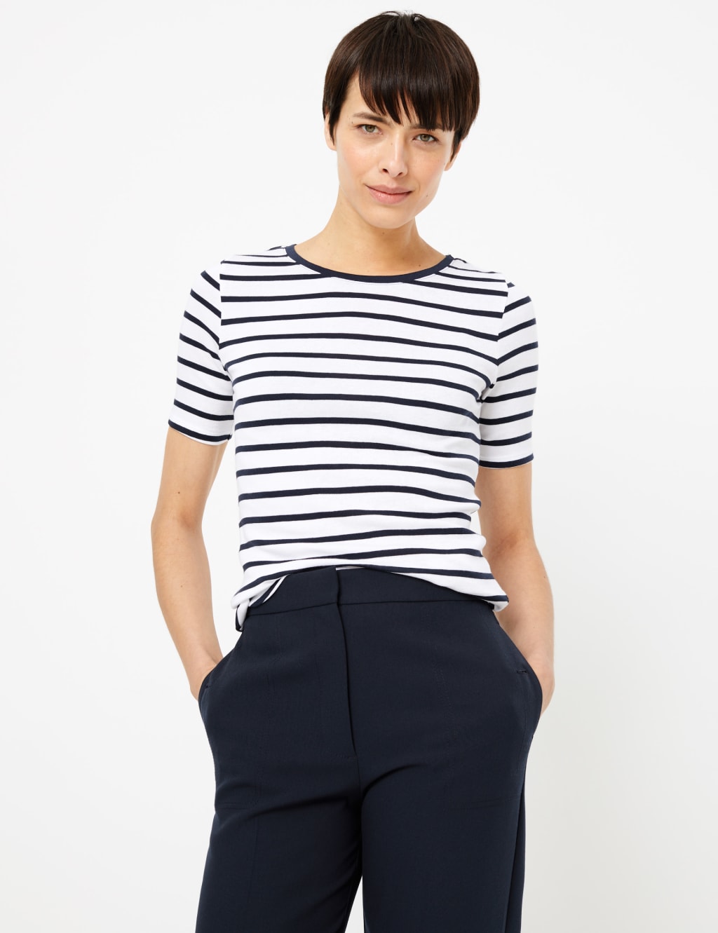 Pure Cotton Striped Regular Fit T-Shirt 1 of 5