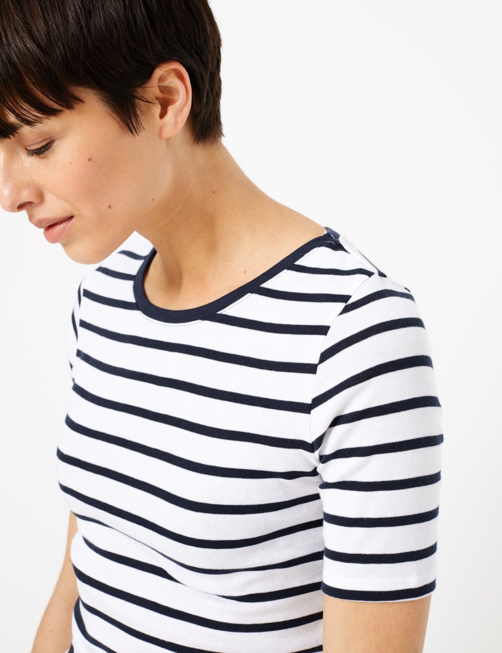 Pure Cotton Striped Regular Fit T-Shirt 5 of 5