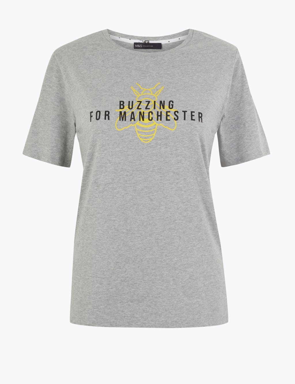 Pure Cotton Manchester Slogan T Shirt M S Collection M S