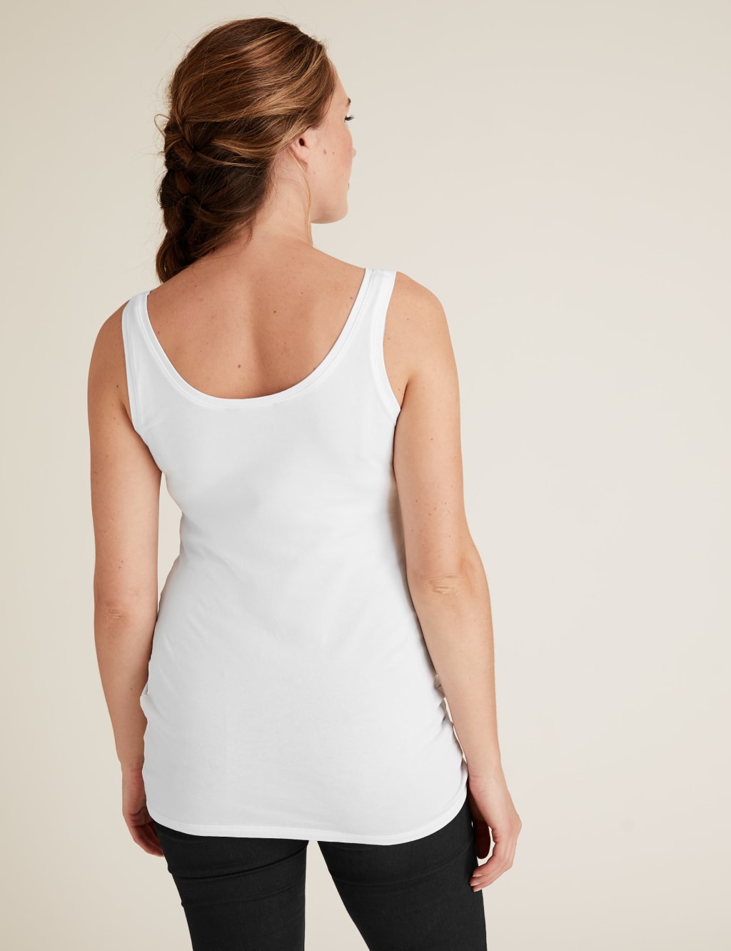 Maternity 2 Pack Cotton Fitted Vest Tops 5 of 5