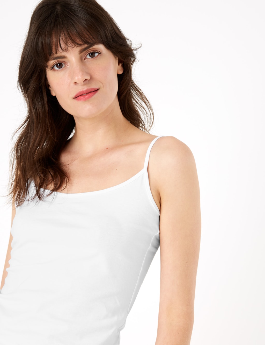 2 Pack Cotton Fitted Camisole Tops M S Collection M S