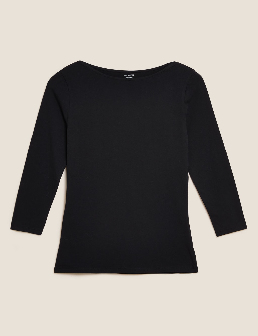 Cotton Rich Slim fit 3/4 Sleeve Top 2 of 5