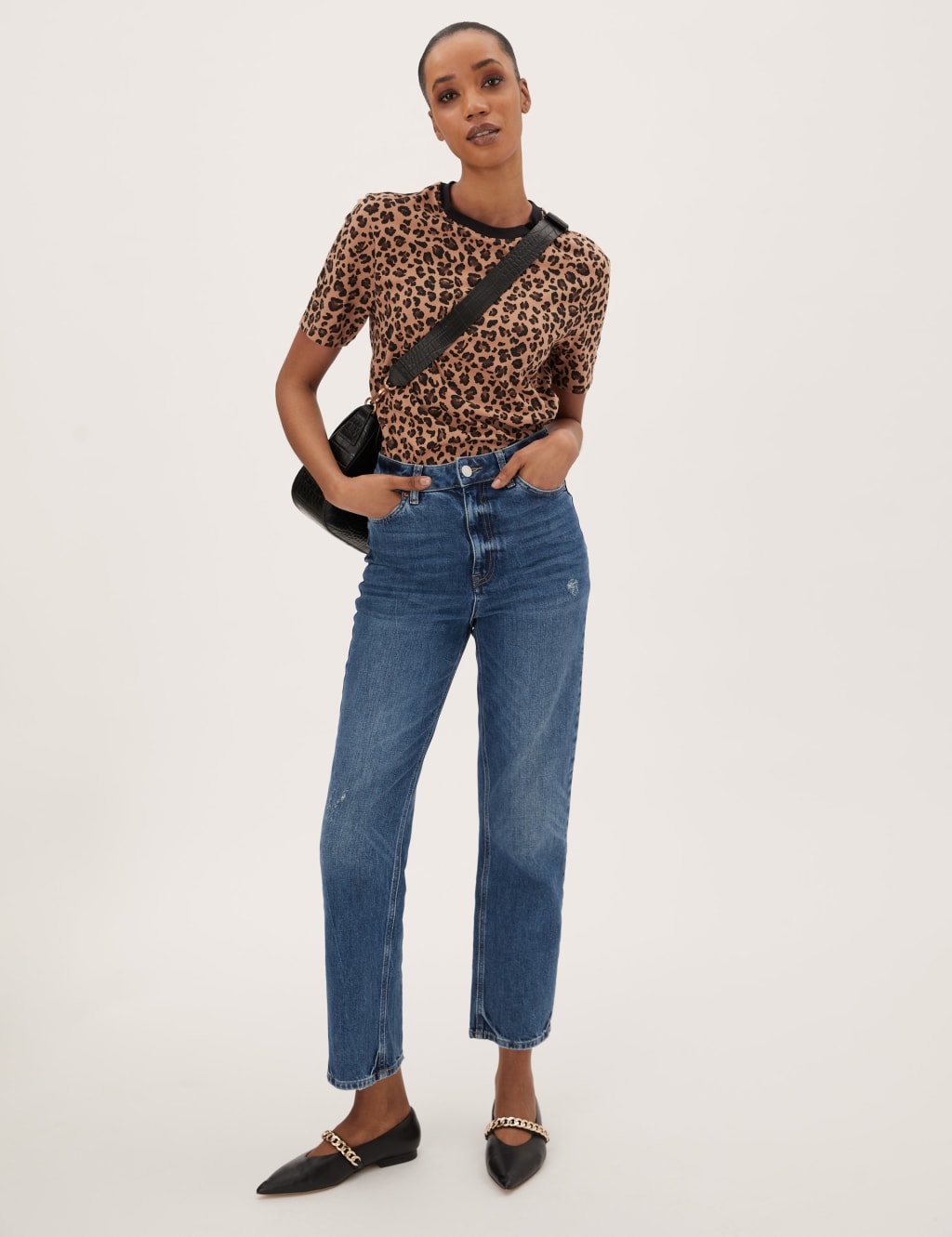 Pure Cotton Animal Print T-Shirt 1 of 5