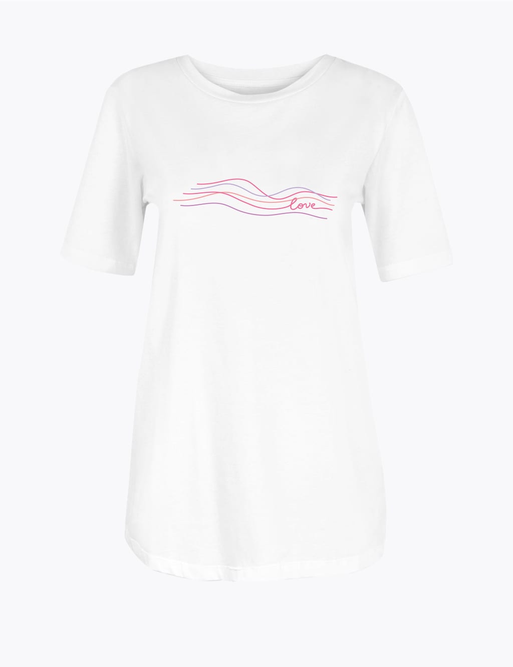 Pure Cotton Love Slogan T-Shirt 1 of 1