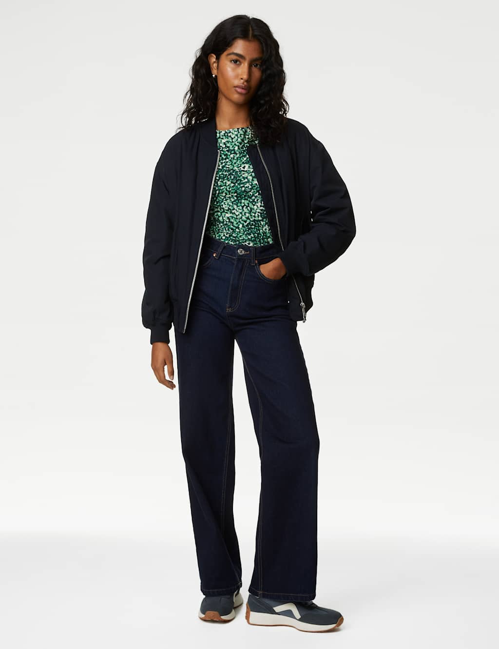 Cotton Rich Printed Slim Fit Top 3 of 5