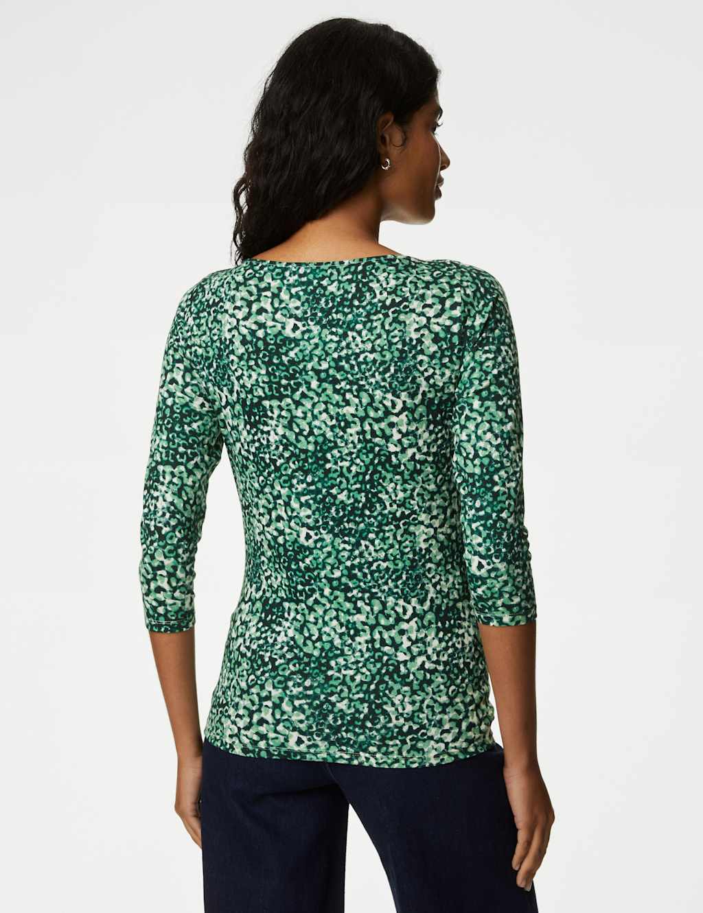 Cotton Rich Printed Slim Fit Top 5 of 5