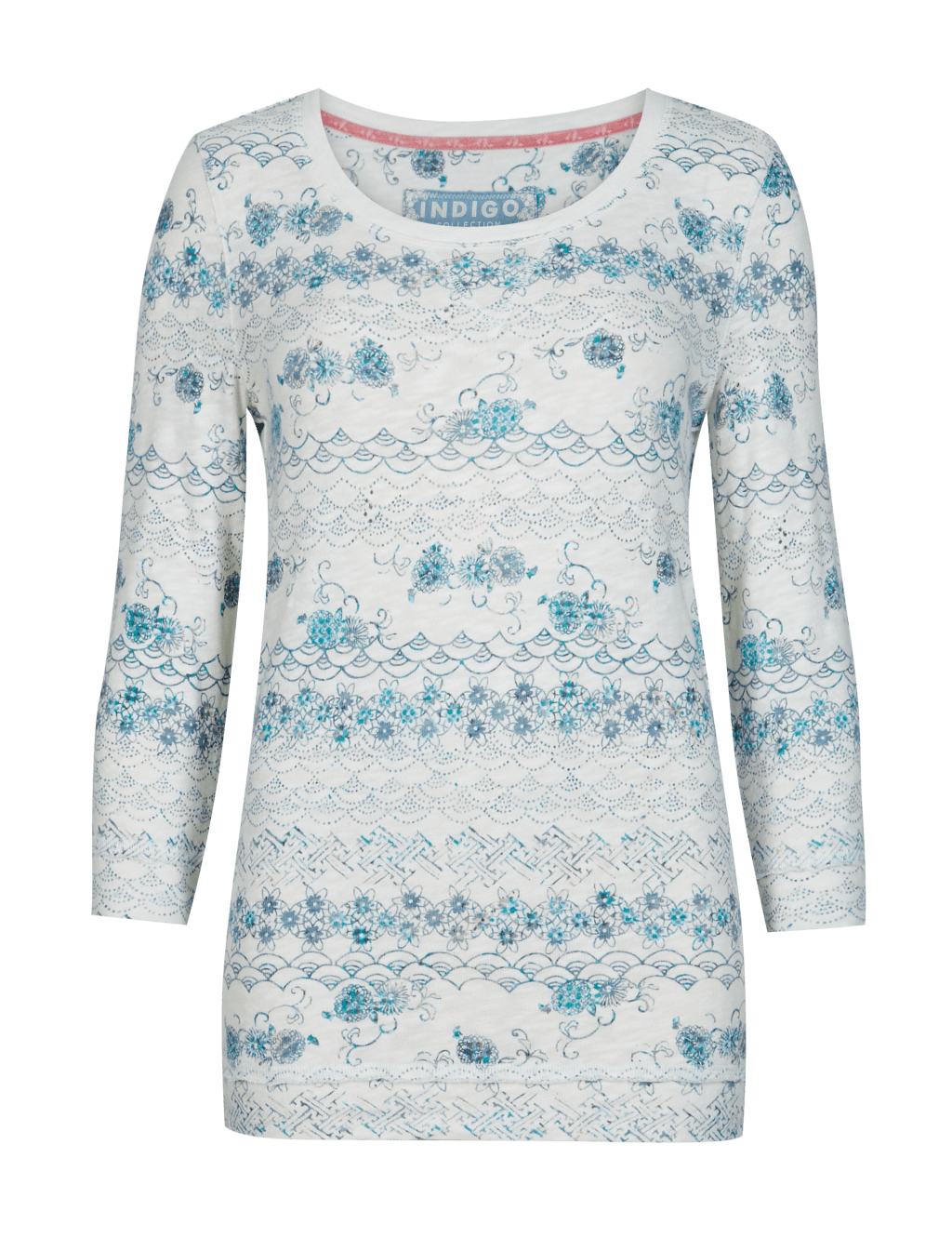 Pure Cotton Floral Wavy Sweat Top 2 of 3