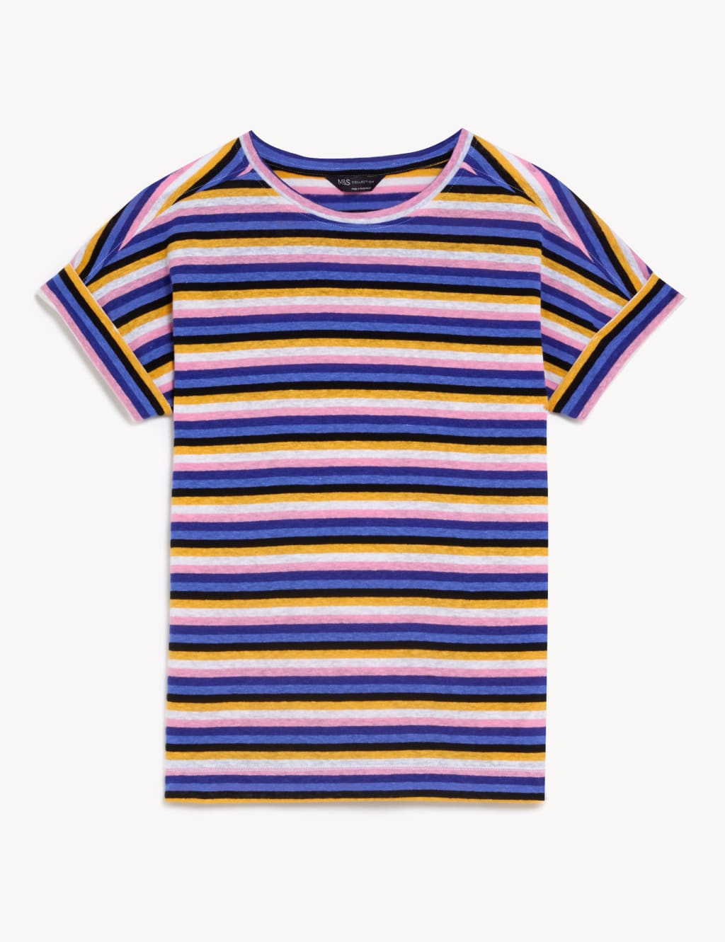 Linen Rich Striped T-Shirt 2 of 5