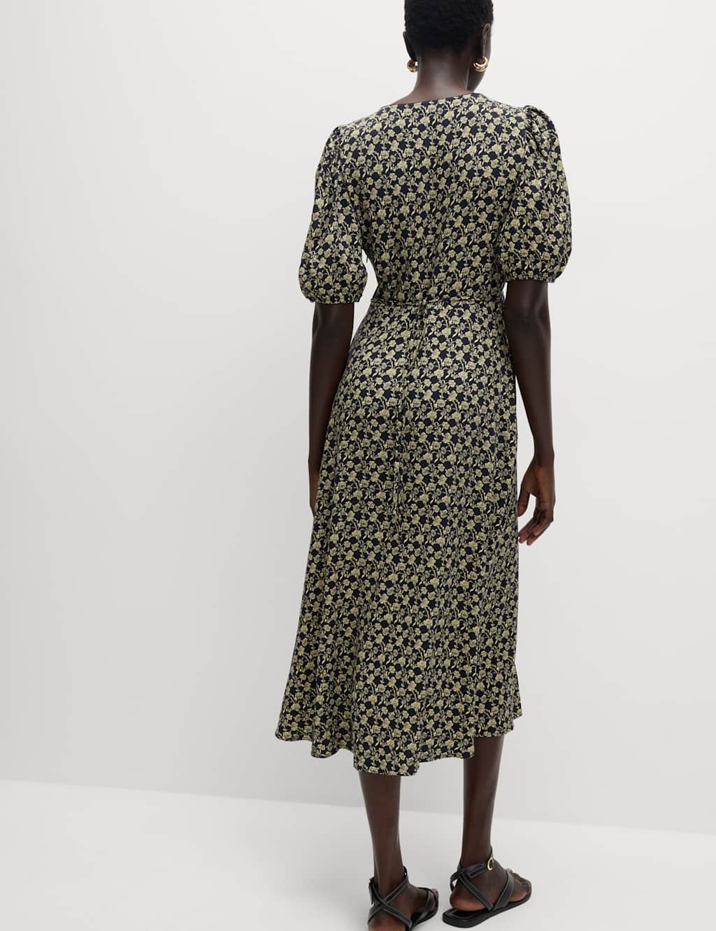 Floral V-Neck Midi Tea Dress 5 of 6