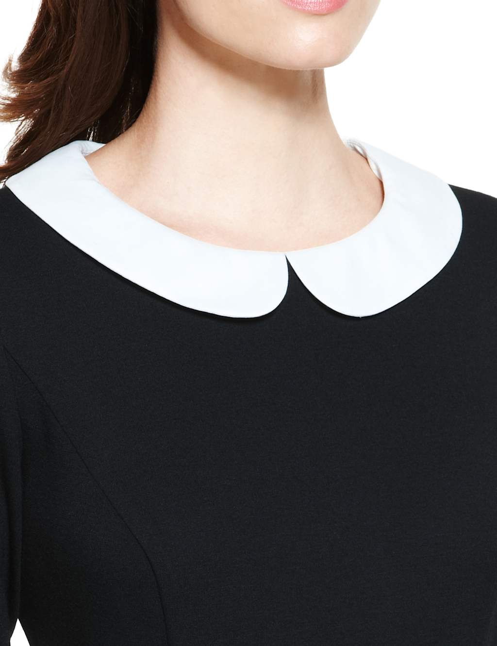 Detachable Peter Pan Collar Skater Dress with Belt 6 of 7