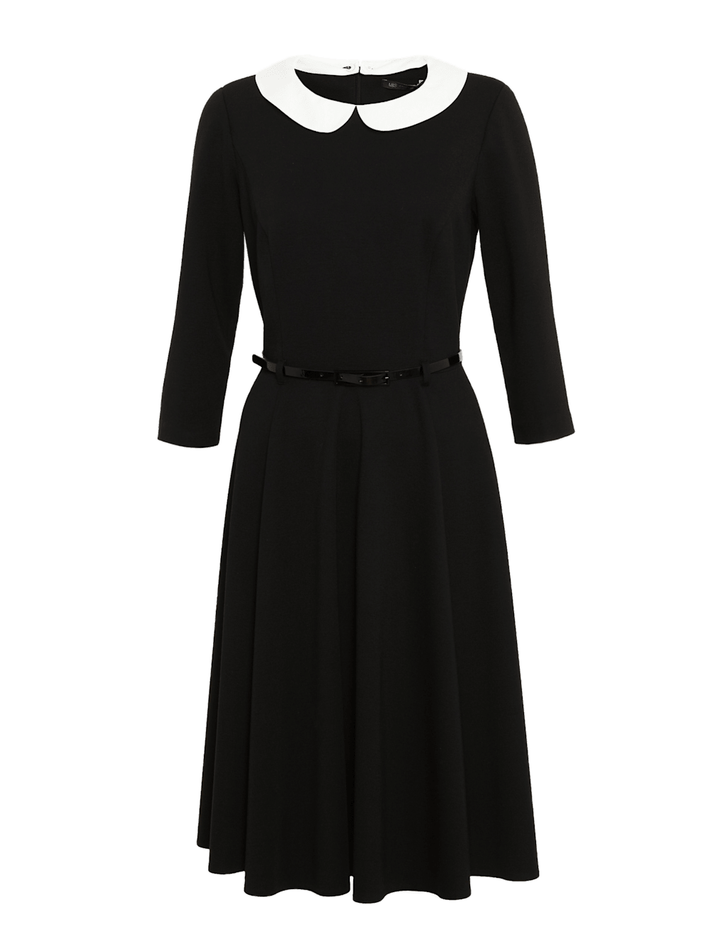 Detachable Peter Pan Collar Skater Dress with Belt 2 of 7