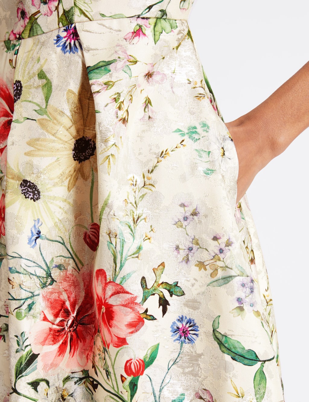 Floral Print Jacquard Prom Dress 6 of 6