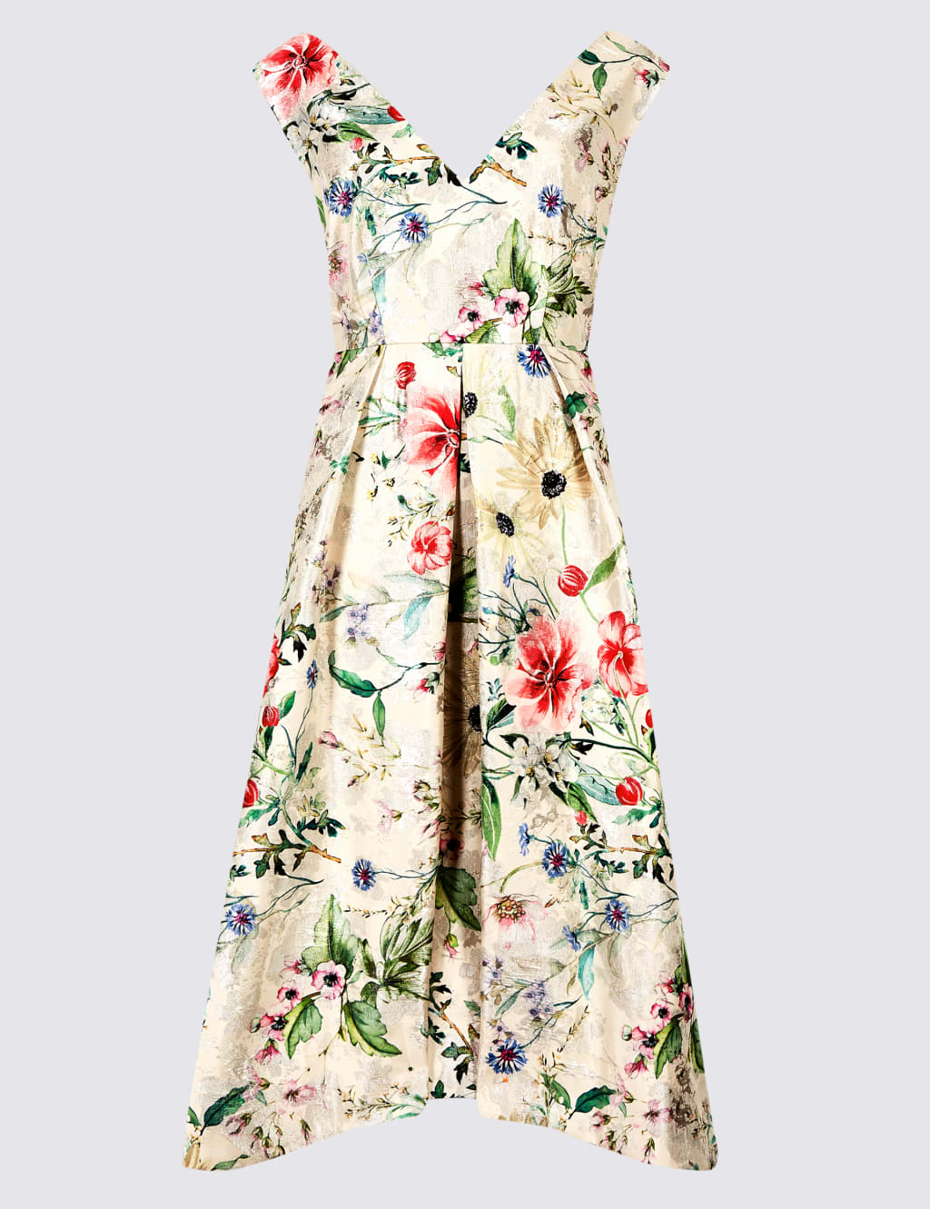 Floral Print Jacquard Prom Dress 2 of 6
