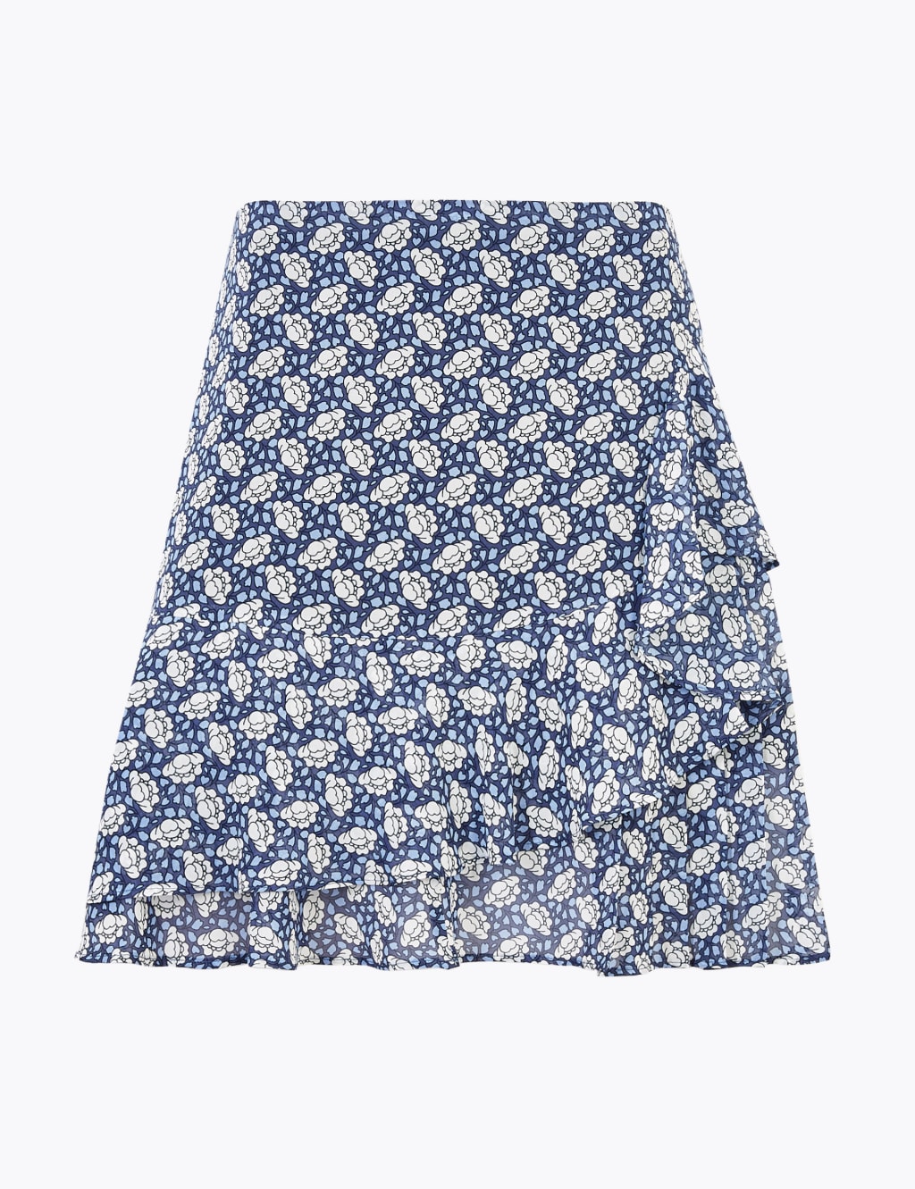Chiffon Floral Ruffle Mini A-Line Skirt 1 of 1