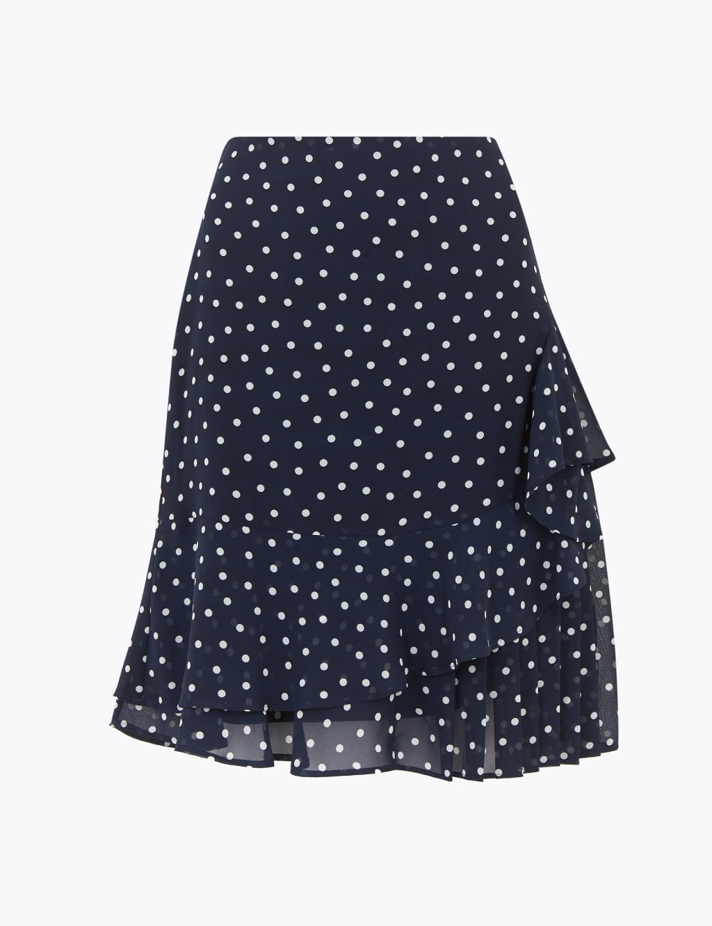 Chiffon Polka Dot Ruffle Mini Skirt 2 of 5
