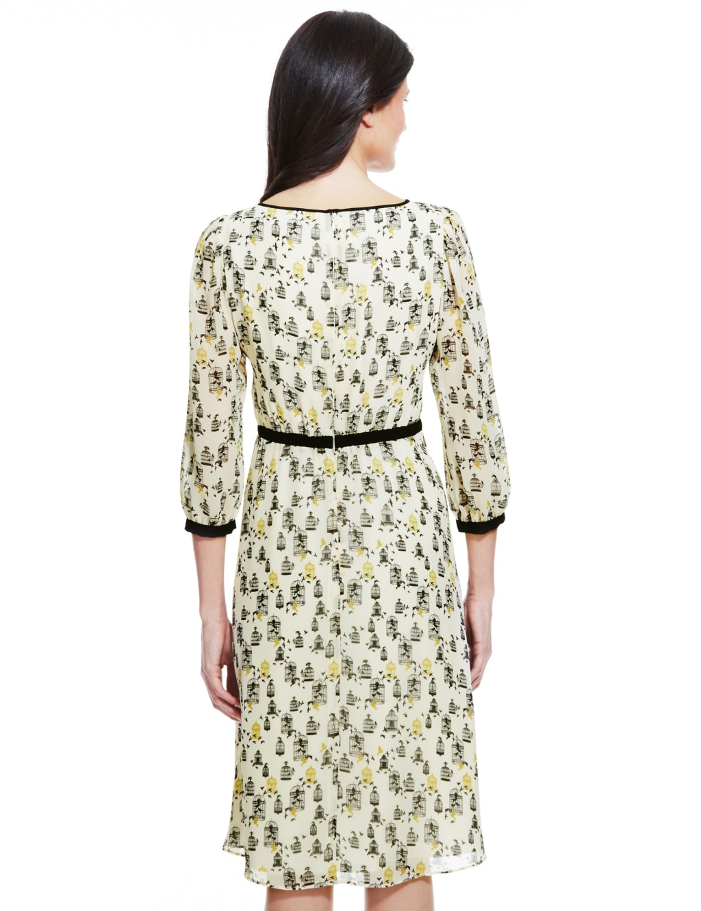 Birdcage Print Chiffon Tea Dress 5 of 5