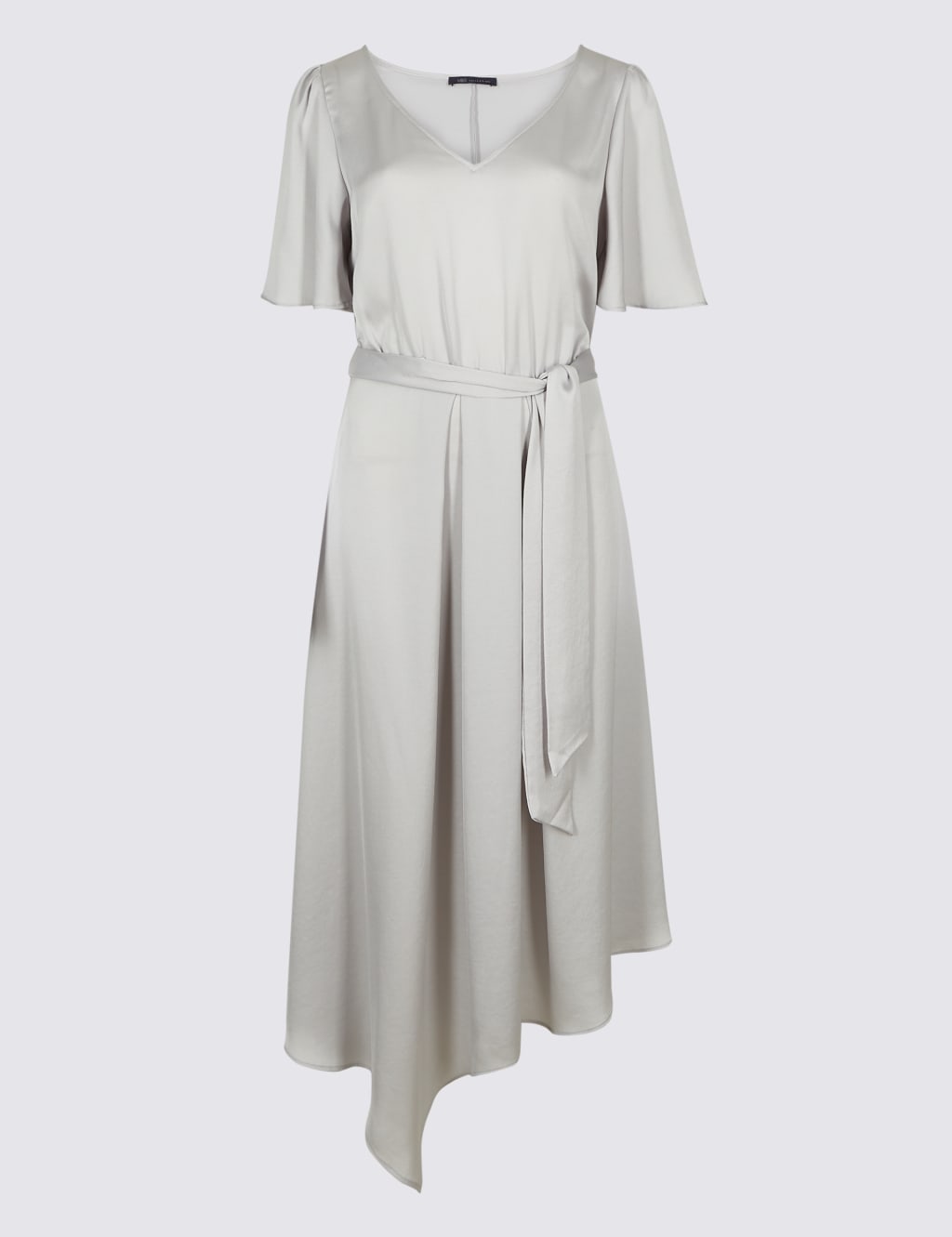 Satin Asymmetric Tunic Maxi Dress M S Collection M S