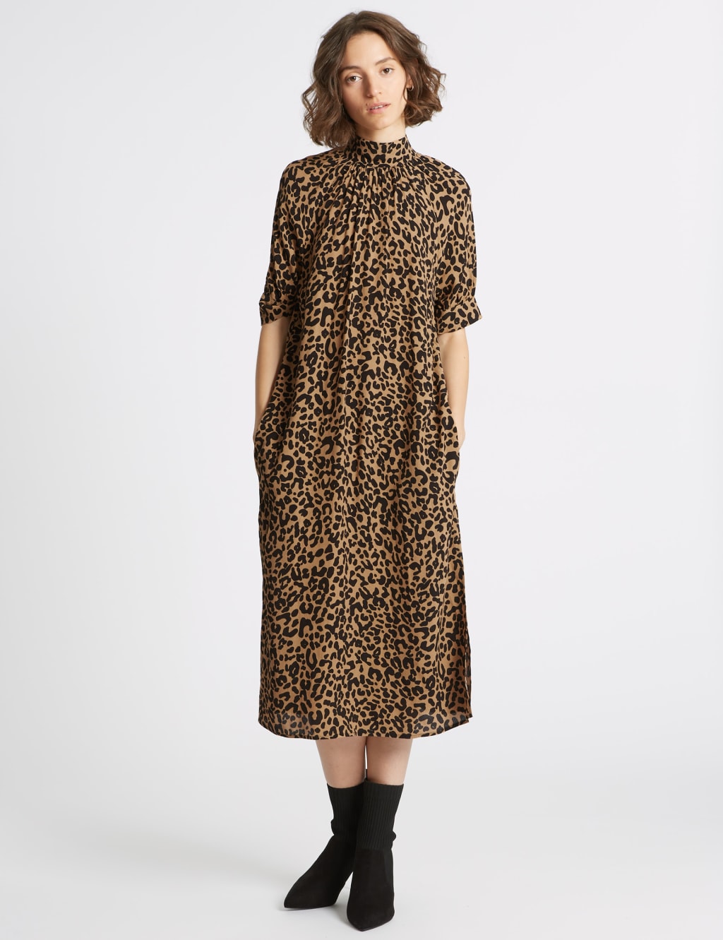 M&s leopard dress clearance