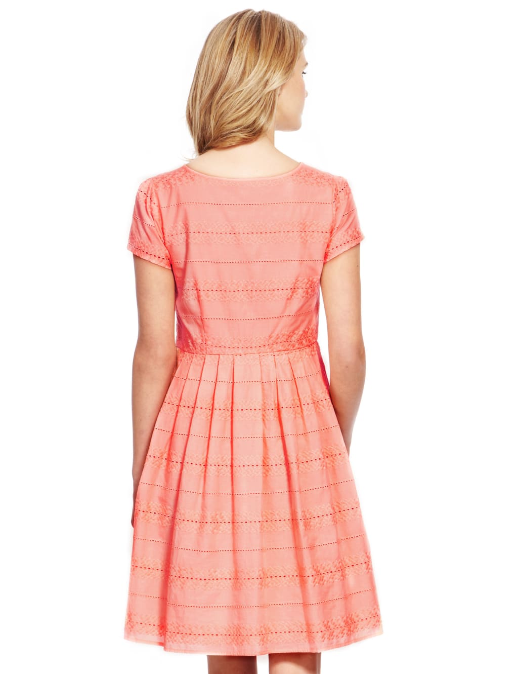 Pure Cotton Striped & Embroidered Prom Dress 5 of 5