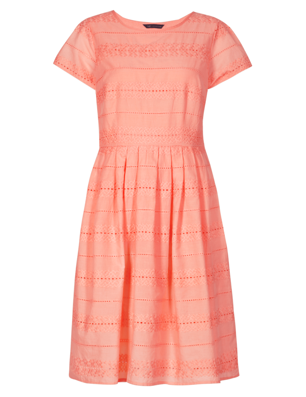 Pure Cotton Striped & Embroidered Prom Dress 2 of 5