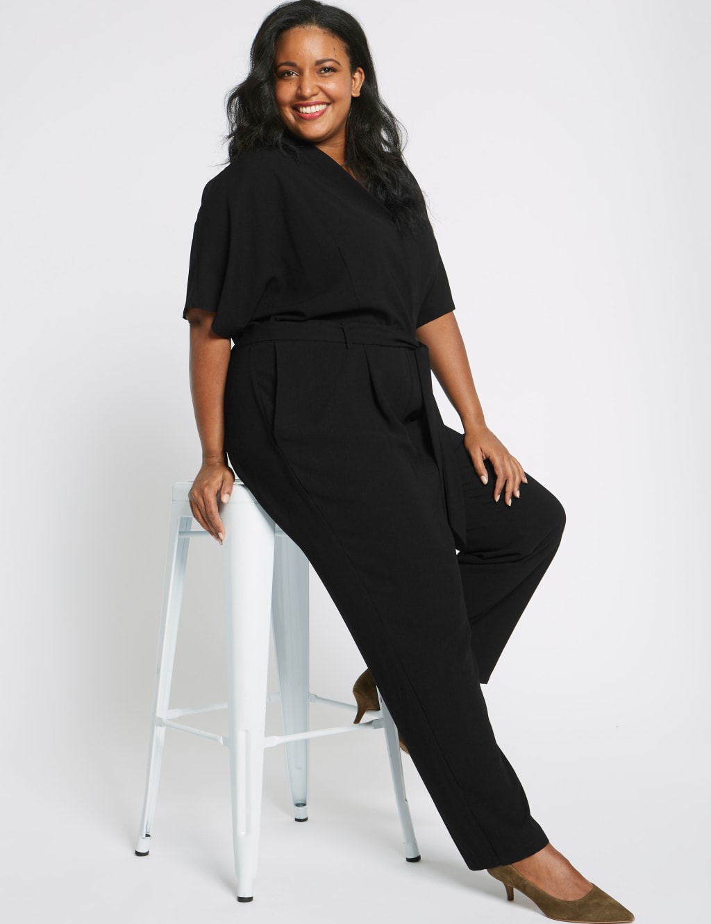 CURVE Pleated Front Wrap Jumpsuit 3 of 5