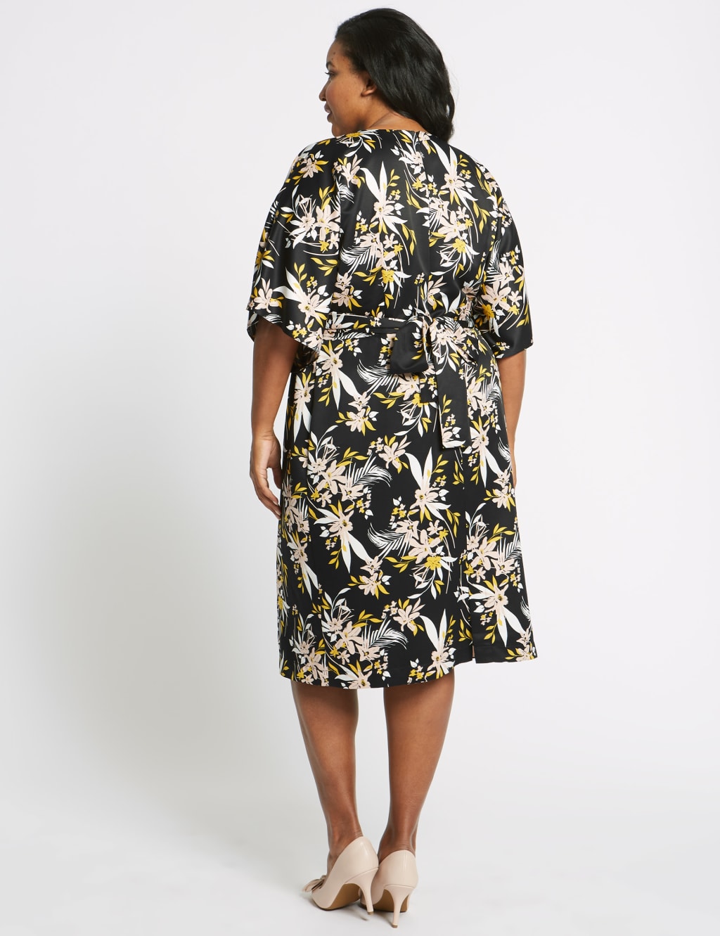 CURVE Floral Print Midi Dress 4 of 5