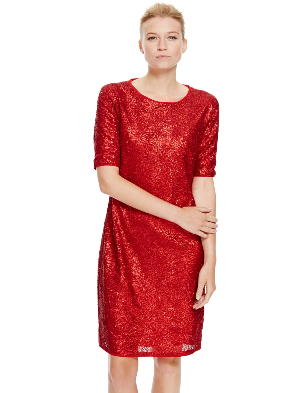 Sequin Embellished Shift Dress 1 of 3