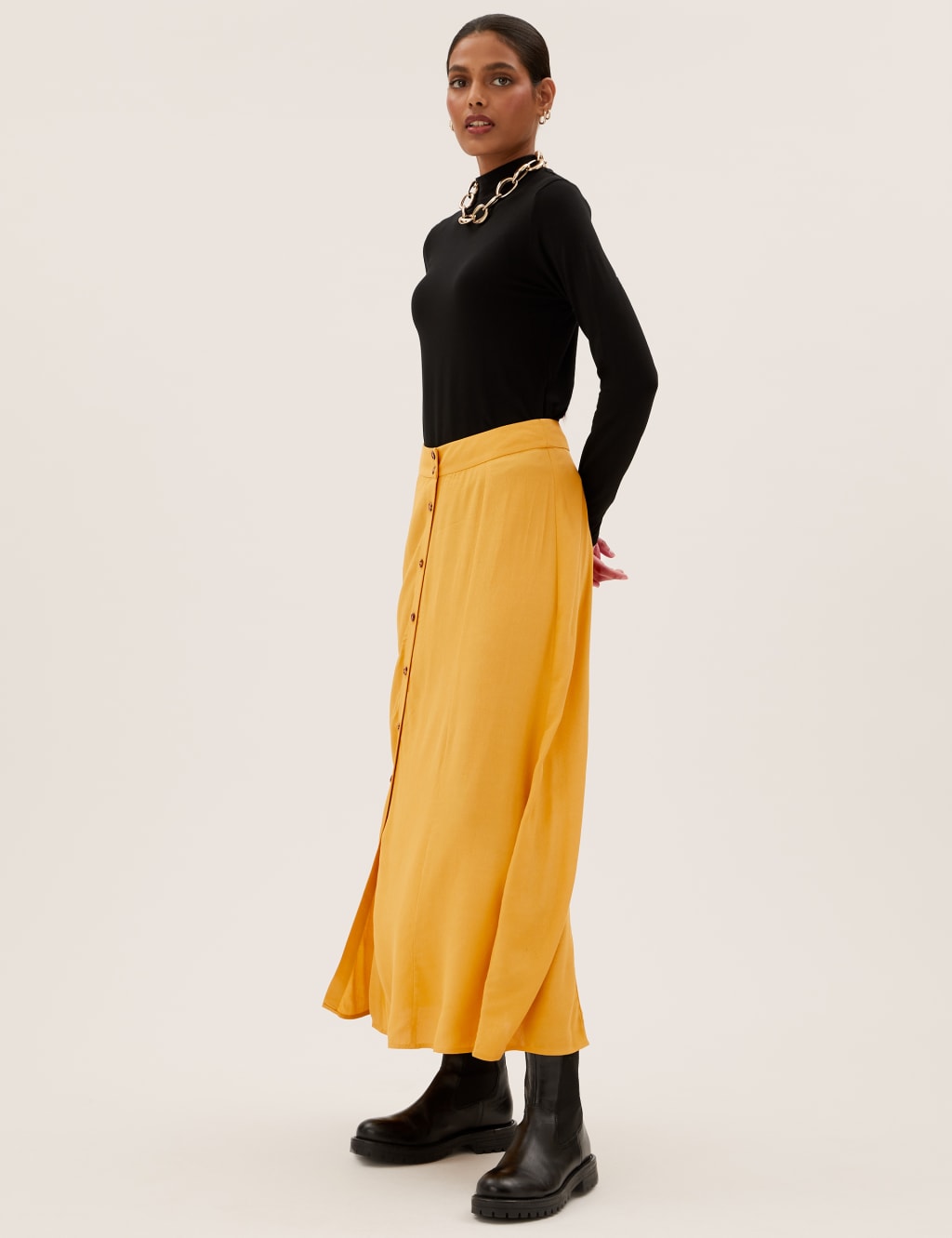 Button down maxi skirt deals