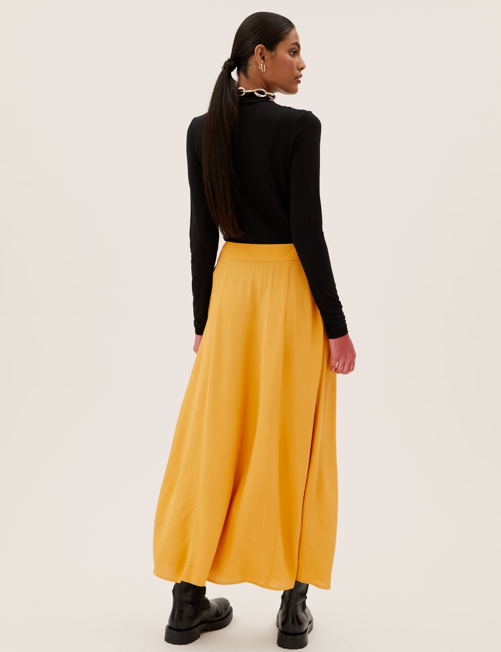 Button front skirt maxi clearance