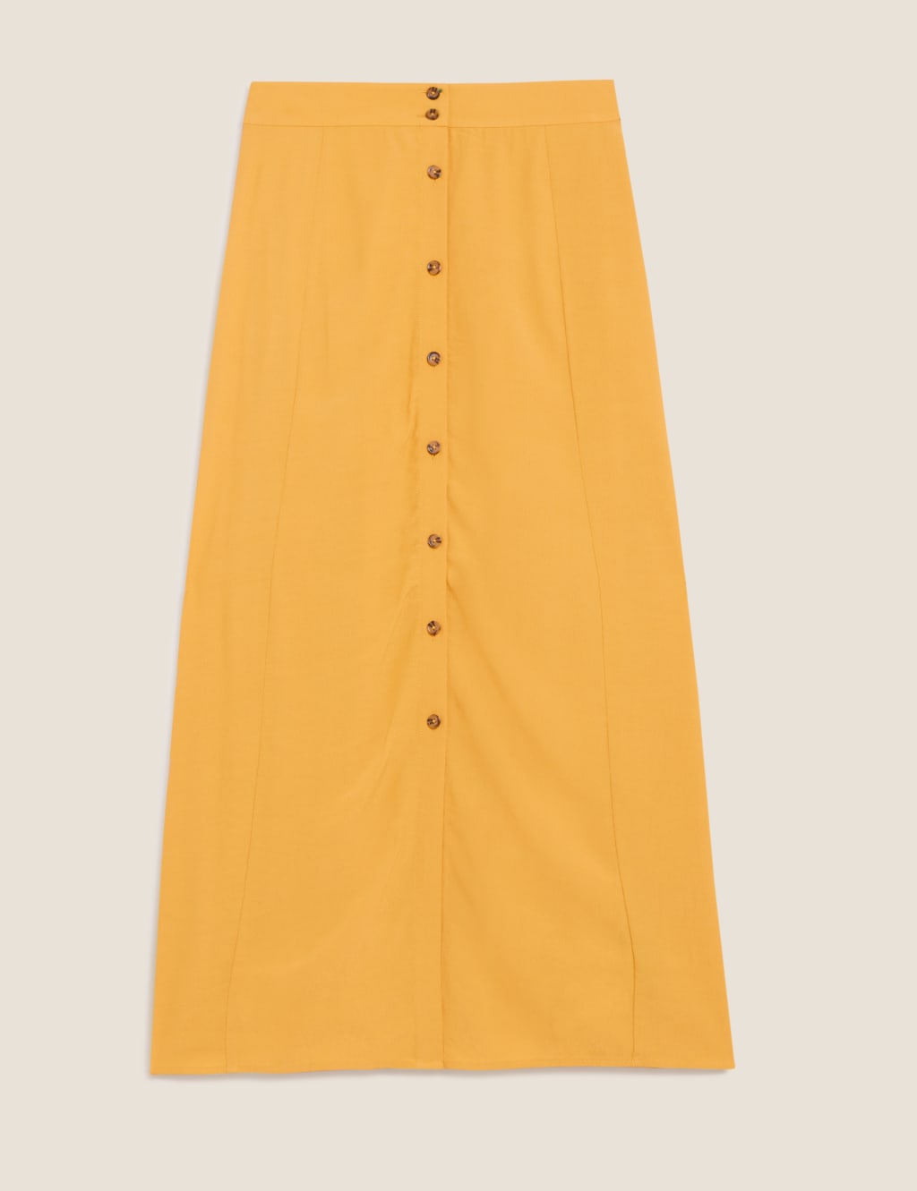 Button Front Maxi A-Line Skirt 2 of 7