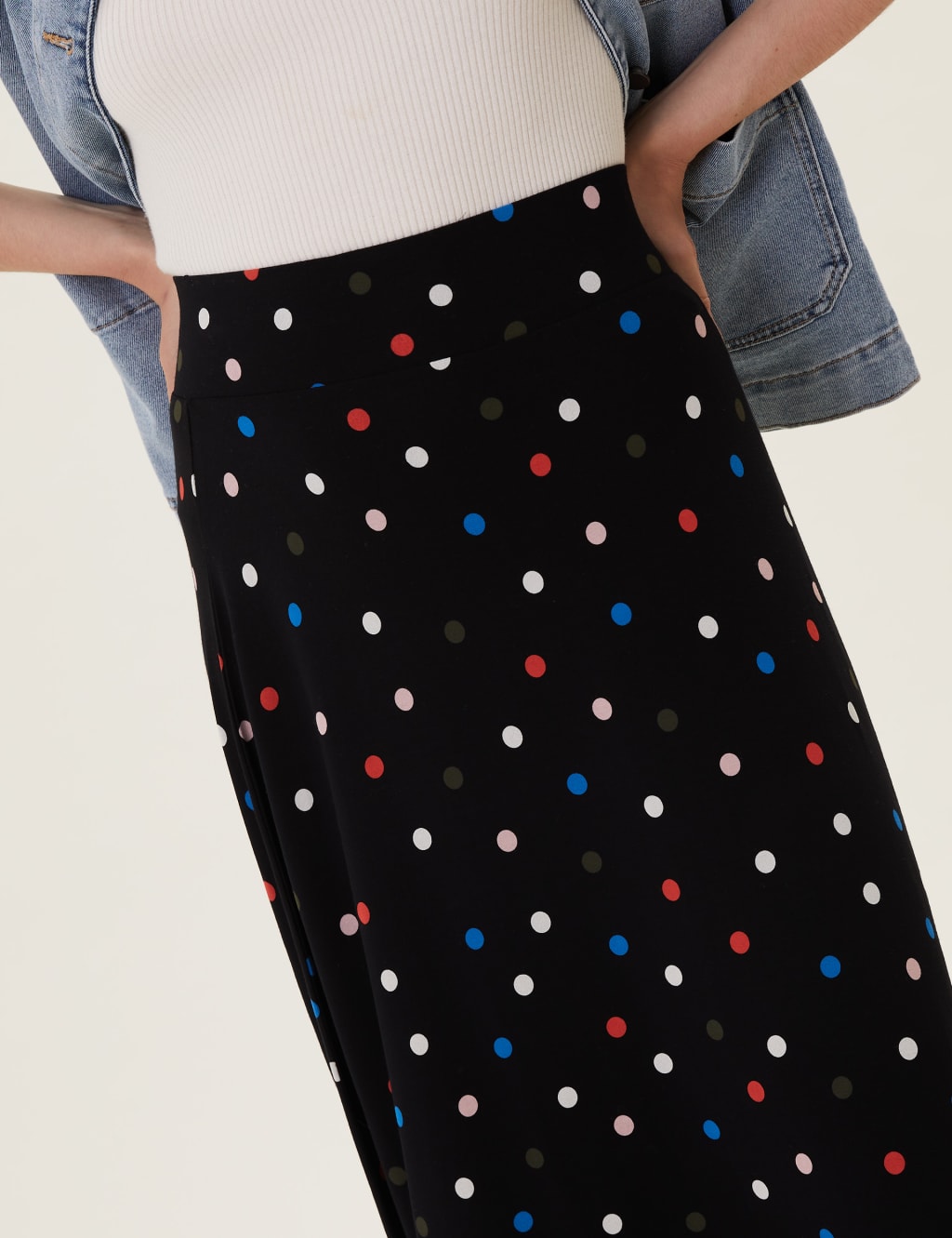 Polka dot skirt marks and spencer sale