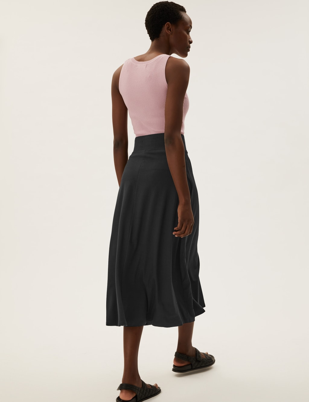 Jersey Midi Skater Skirt 4 of 6
