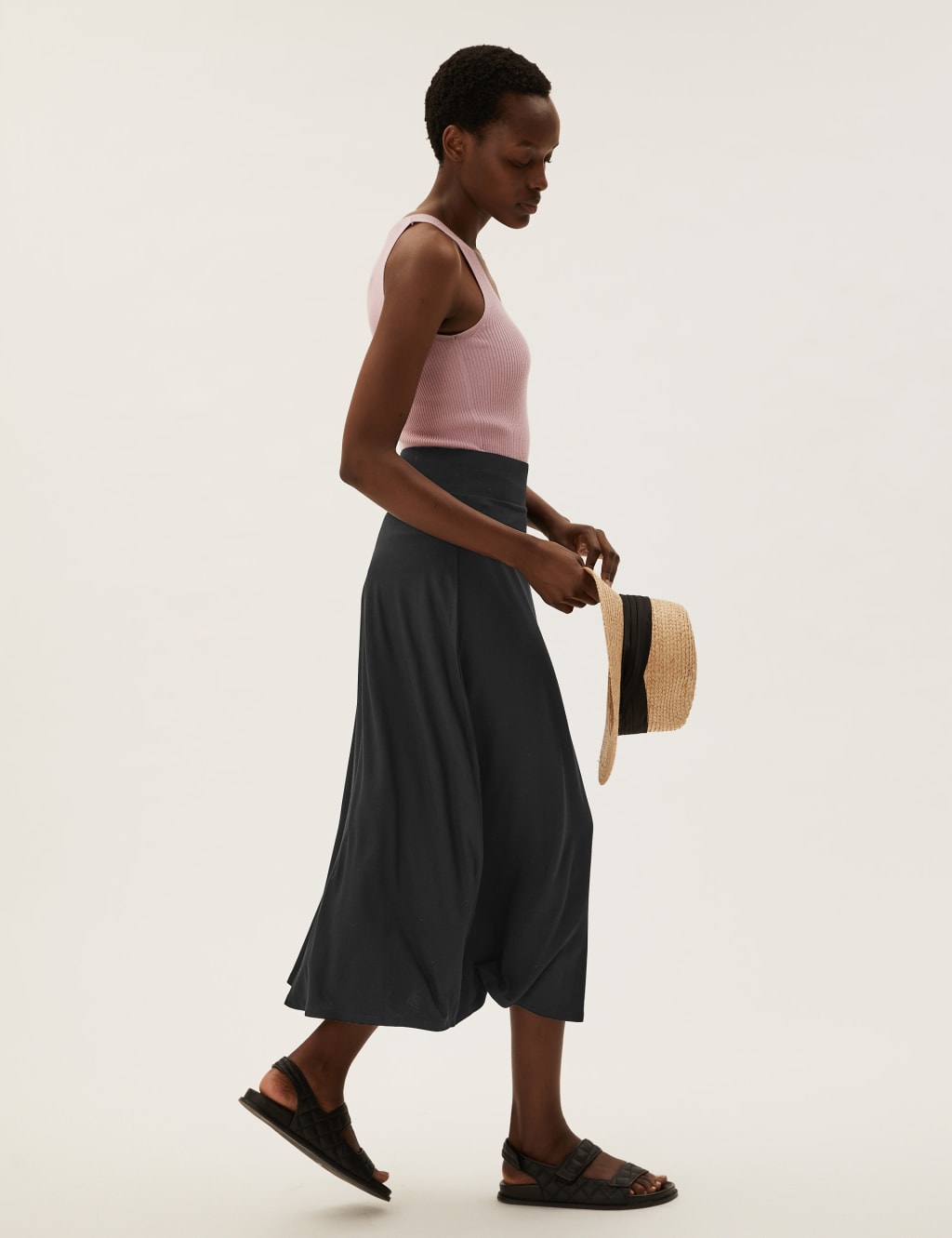 Jersey Midi Skater Skirt M S Collection M S