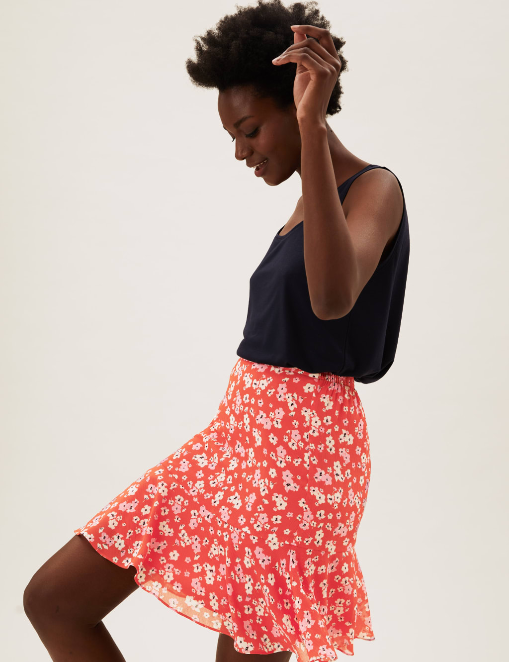 Floral Mini Tiered Skirt 1 of 6