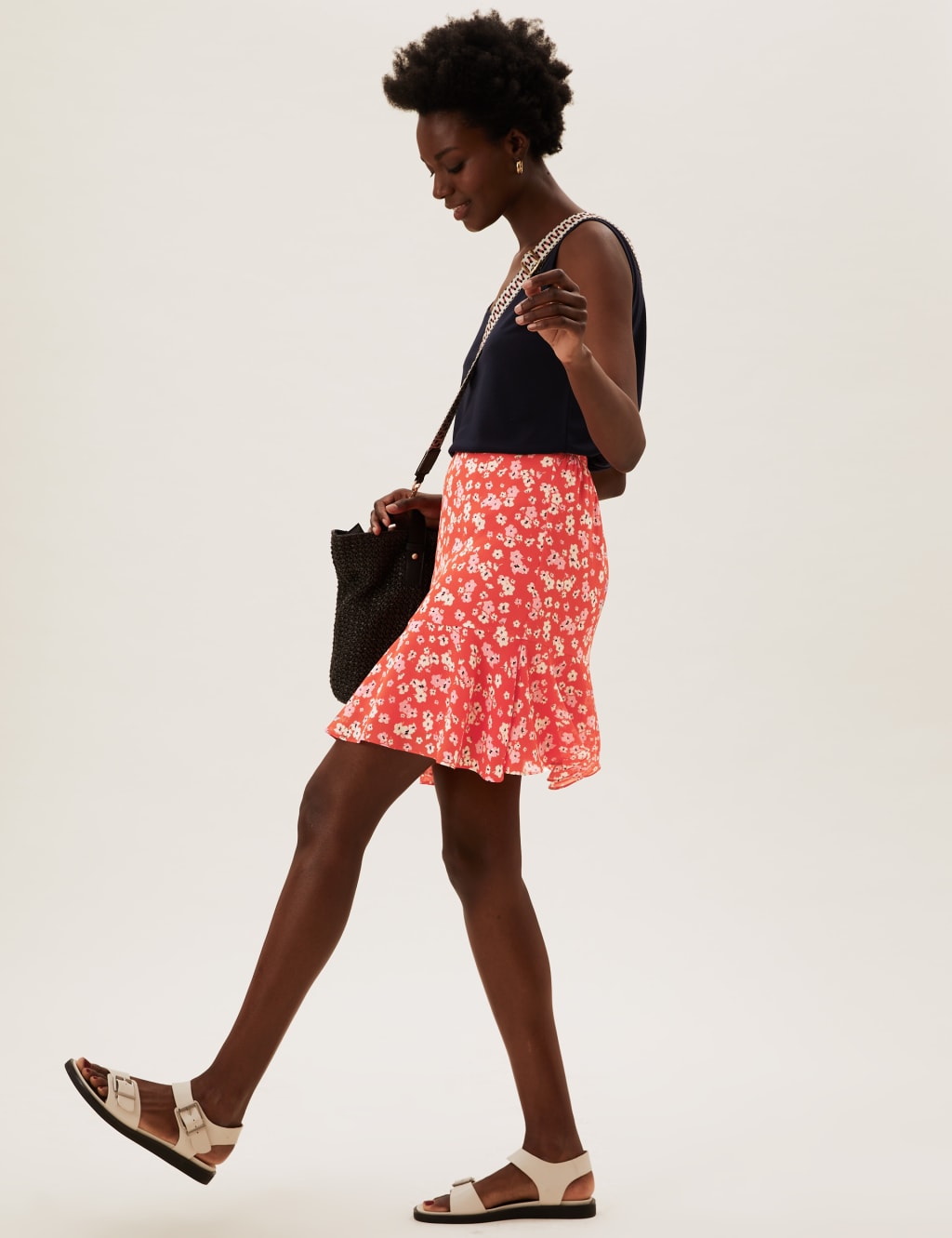 Floral Mini Tiered Skirt 3 of 6