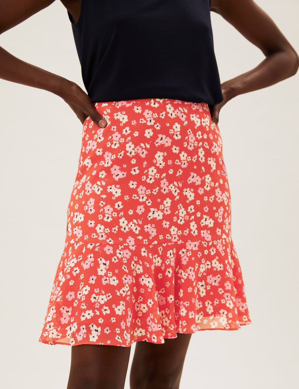 Floral Mini Tiered Skirt 5 of 6