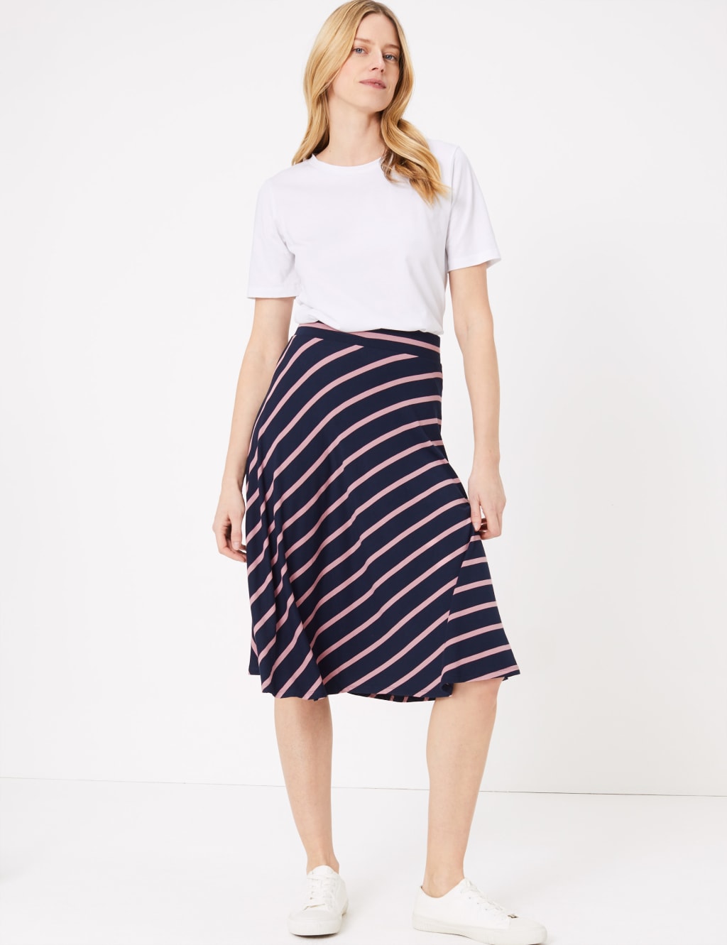 Striped skater skirt outlet