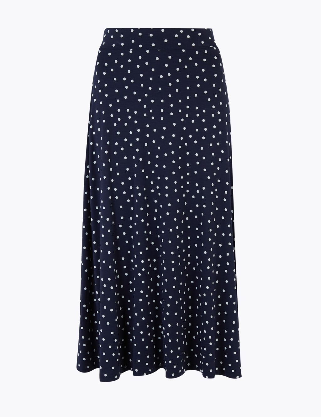 Jersey Polka Dot Midi Skater Skirt M S Collection M S