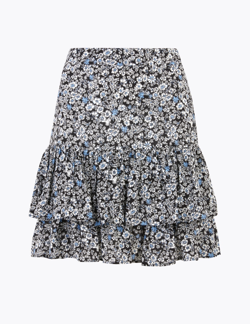 Floral Ruffle Mini A-Line Skirt 2 of 6