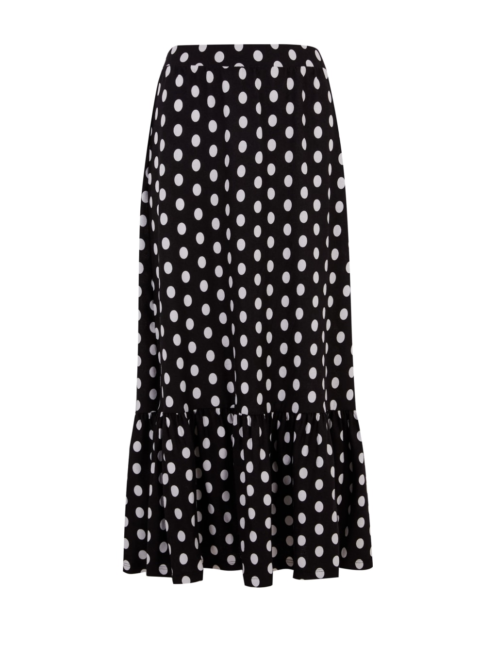 Jersey Polka Dot Midi Tiered Skirt 2 of 5