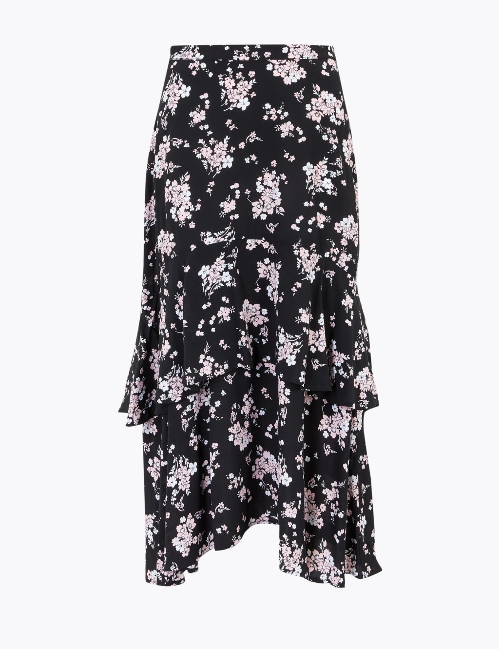 Floral Ruffle Midi Tiered Skirt 2 of 5
