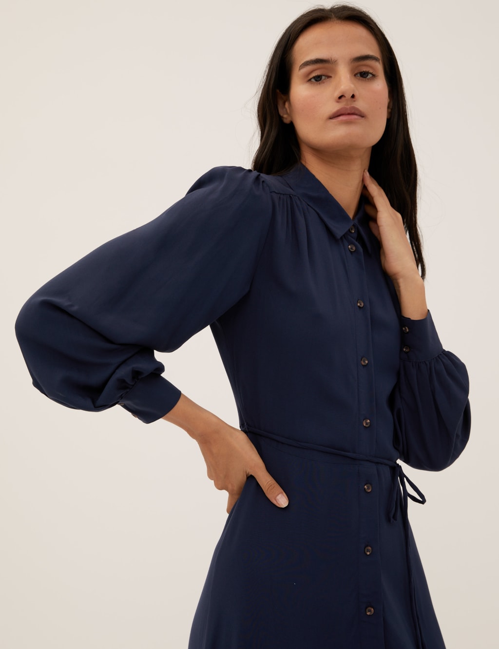 Tie Waist Maxi Shirt Dress 4 of 6