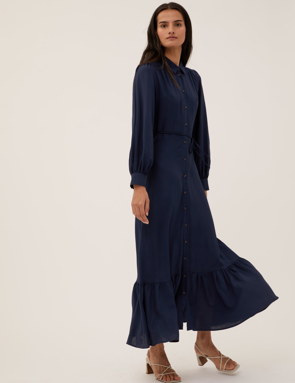 Tie Waist Maxi Shirt Dress 6 of 6