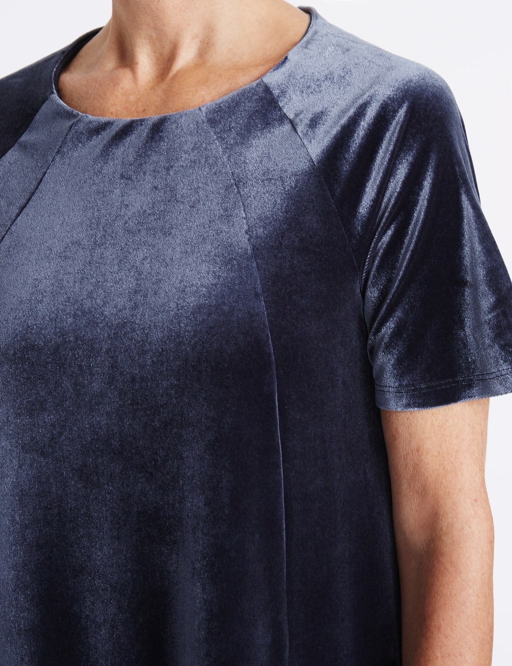 Velvet Short Sleeve Shift Dress 4 of 4