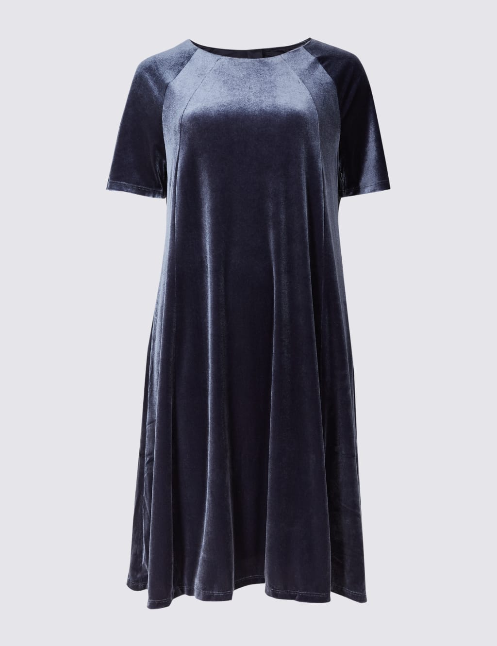 Velvet Short Sleeve Shift Dress 2 of 4