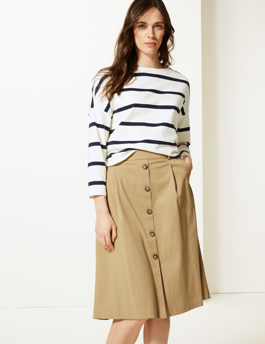 M&s a line midi skirt top