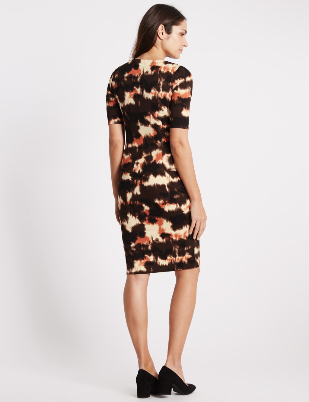 Dye Print Half Sleeve Bodycon Dress 3 of 4