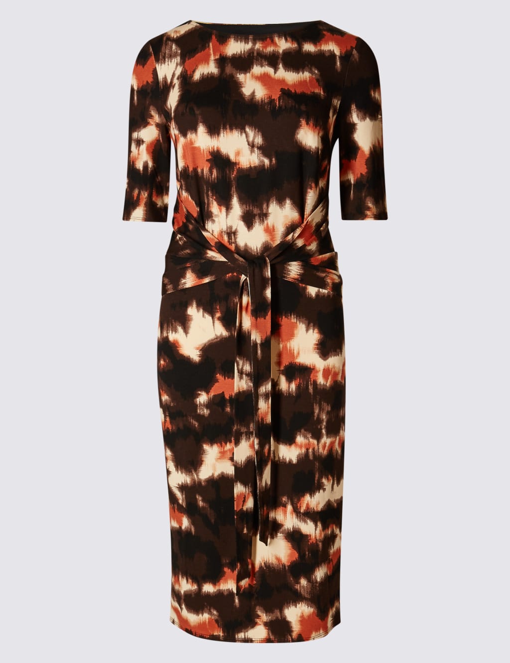 Dye Print Half Sleeve Bodycon Dress 2 of 4