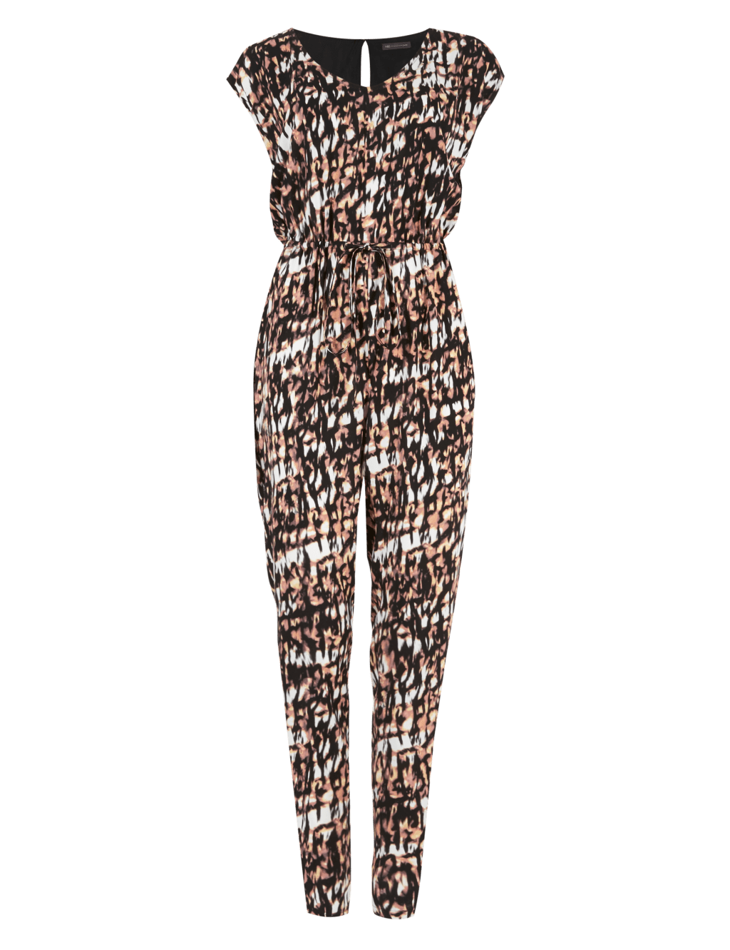 PETITE Animal Print Jumpsuit M S Collection M S